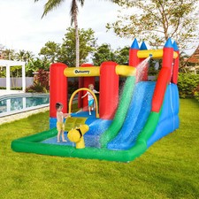 6-in-1 Kids Inflatable Bounce House Jumping Castle Slide Water Pool Climb Wall