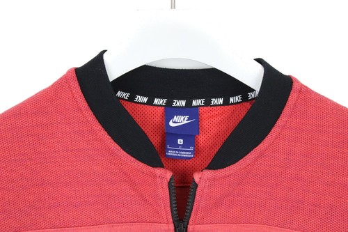 Sweatshirt Nike Pour Homme Petit Avec Fermeture Éclair Bomber Col Mélange Rose - Foto 4 di 7