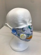 Beautiful multicolor dinosaurs on blue with valve face cover bandana scarves