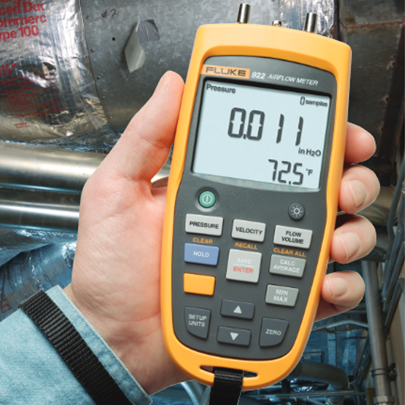 Fluke 922 Airflow Meter/Micromanometer Air Pressure Velocity Volume