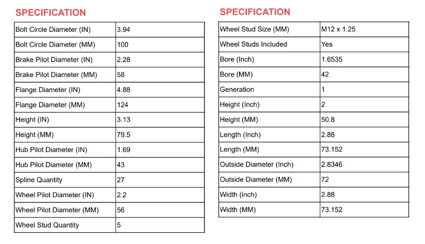 Front Wheel Hub Bearing for 1993-1999 Subaru Legacy 1998-02 Subaru Forester ^9 - Изображение 3 из 3