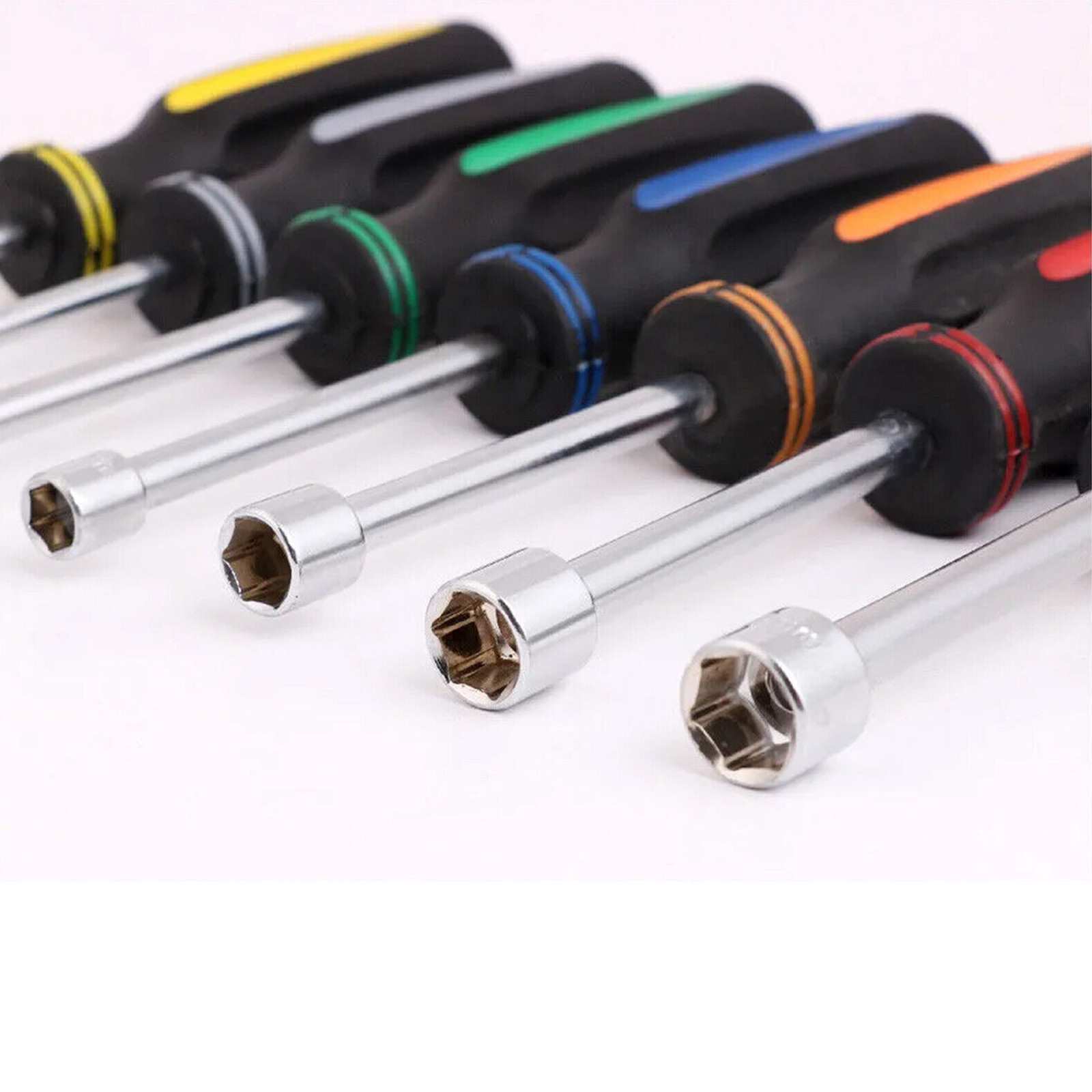 SET CACCIAVITI A BUSSOLA 7PEZZI GIRAVITI PER DADI ESAGONALI VARIE MISURE 5-13MM