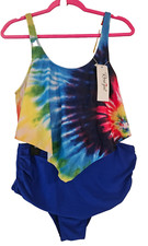 New with tags Size L 2-Pc Multicolored Swimsuit Bathing Suit for women-fb930