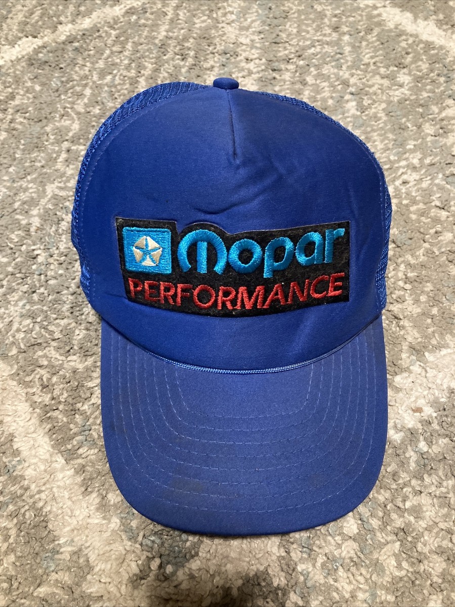 Mopar Performance Trucker Hat Cap - Blue, Vintage Snap Back | eBay