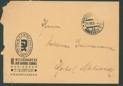 1937 3rd Kenesiah Gedolah   Rosenheim Letter   Agudas Yisroel   Marienbad