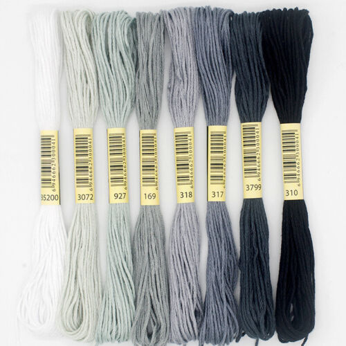 8 Colors Multi Colors Cross Stitch Cotton Embroidery Thread Floss Sewing Skeins - Picture 10 of 20