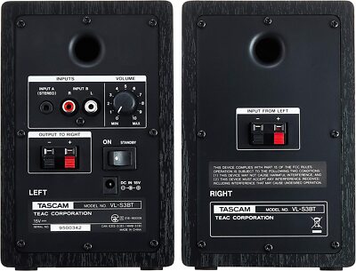 TASCAM VL-S3BT 2台セット TASCAM VL-S3BT 2way Powered Monitor Speakers PC speakers Pair