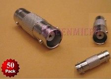 50 Pack BNC Female to Female Inline Coupler Barrel Gold Pin Connector RG59 RG6