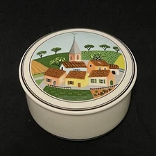 Villeroy & Boch Porcelain French Countryside Village Trinket Box Naif Design