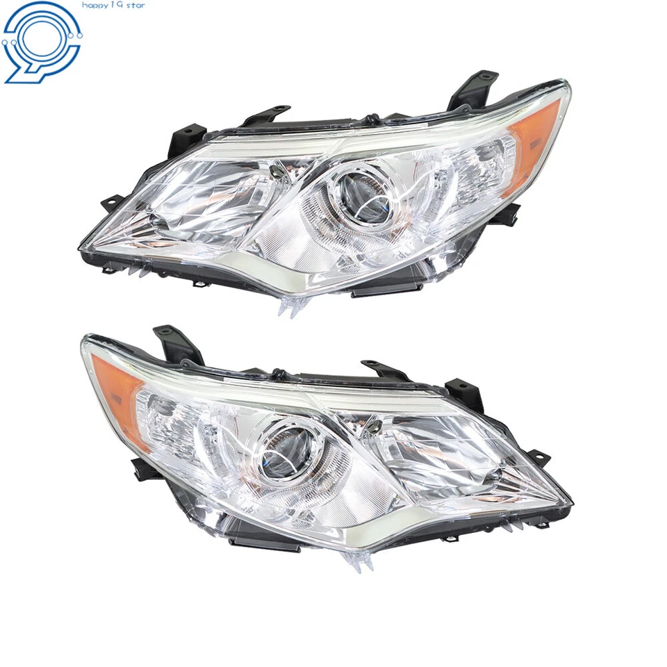Projector Chrome Headlight Assembly Left+Right For Toyota Camry 2012 2013 2014 Foto 4 de 4