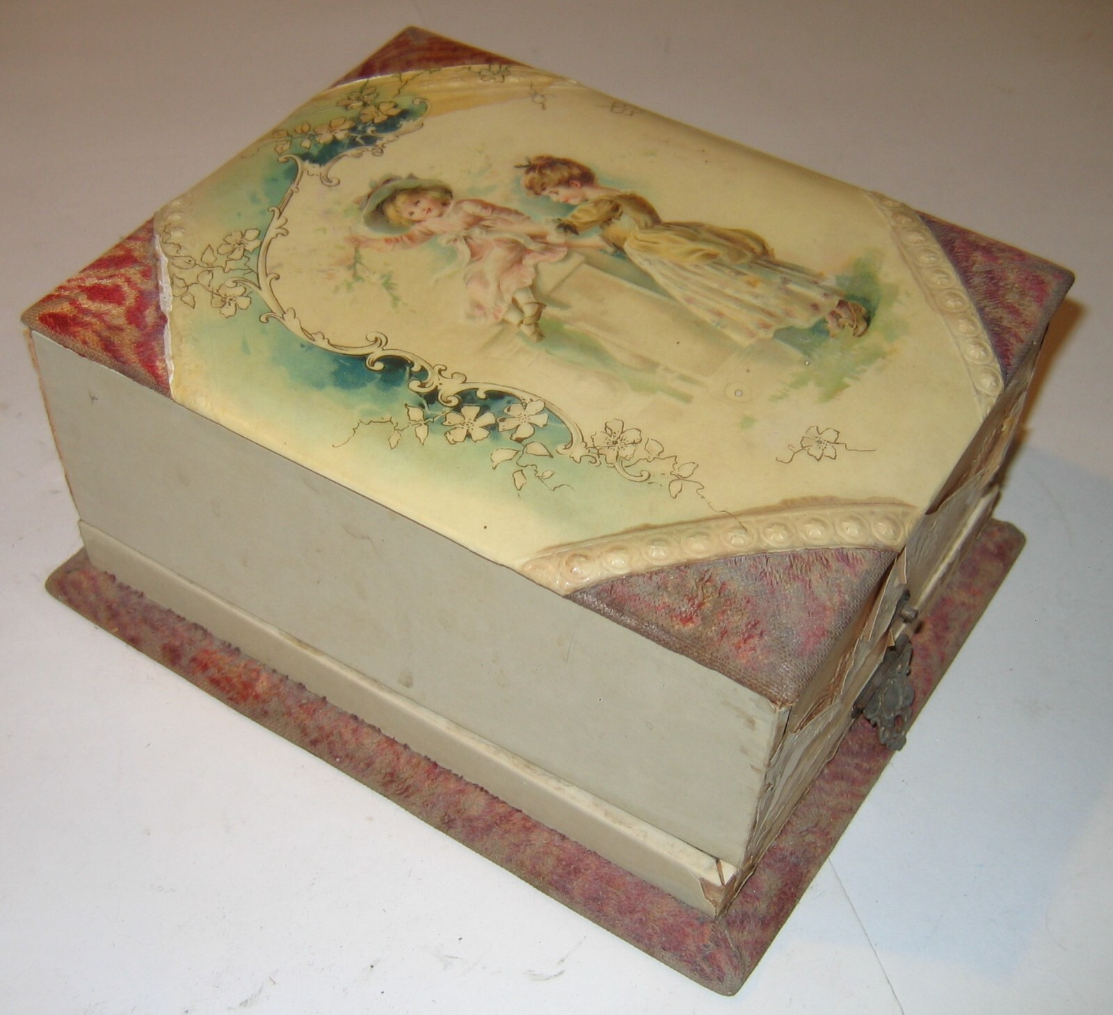 Antique Makeup Box with Mirror eBay