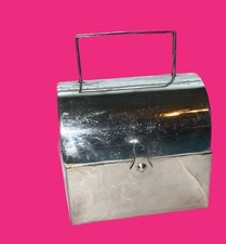 VINTAGE PORTUGAL SILVER VELVET LINED JEWELRY TRINKET BOX
