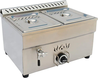 2 Pan Commercial Propane LP Gas Food Warmer Propane Gas Bain Marie Buffet Food W