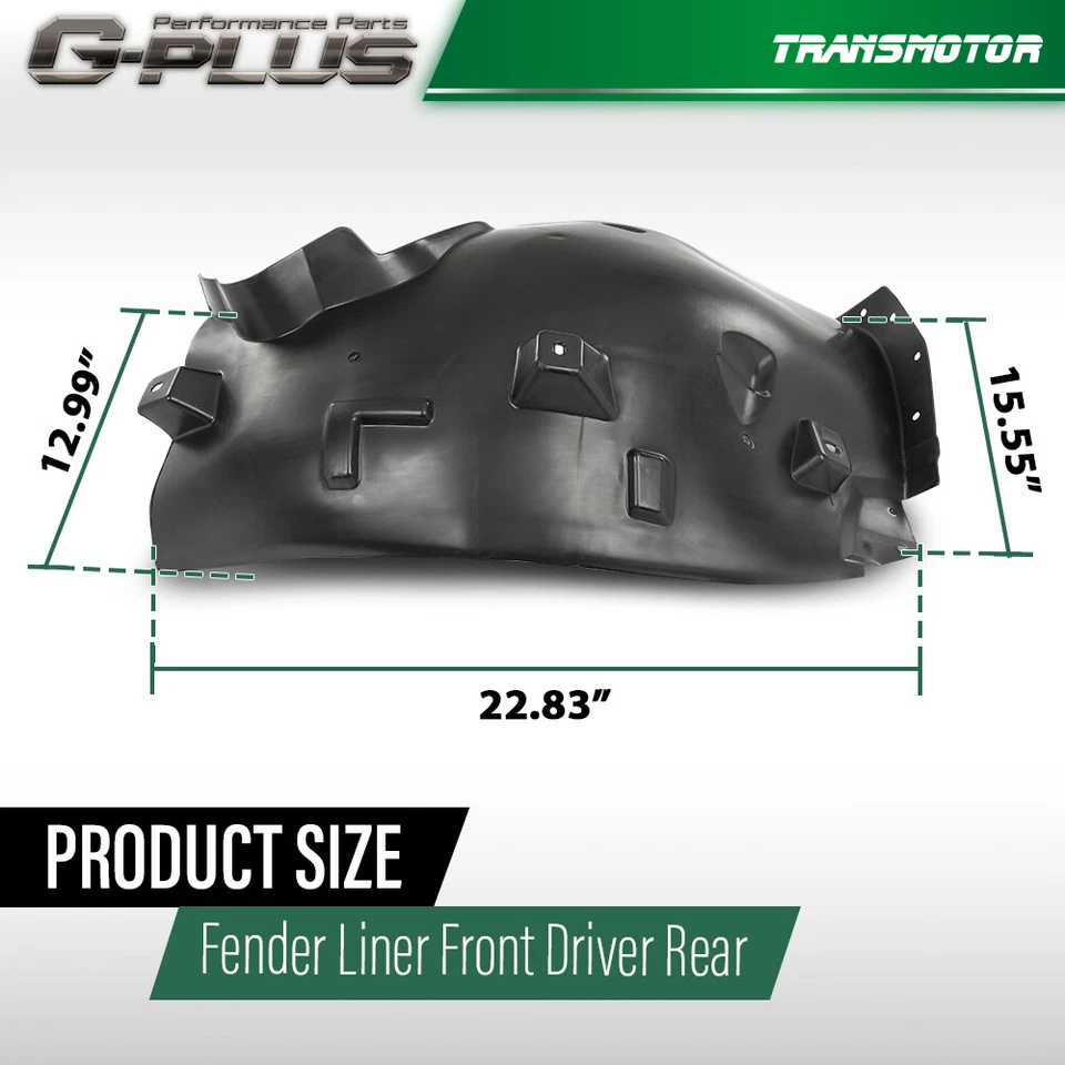 Fender Liner Front Left Driver Side Fit For 2012-2015 Mercedes-Benz ML350 ML550 - Image 3 of 4