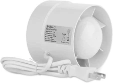 SAILFLO 4 Inch Inline Duct Fan 110V 12W for Bathroom Vent Room 100mm, White 