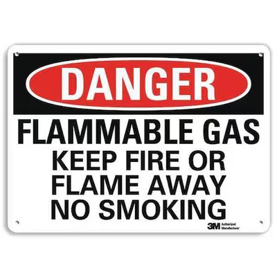 Lyle U3-1477-Ra_10X7 Danger No Smoking Sign, 7'' H, 10'' W,  Vertical Rectangle,