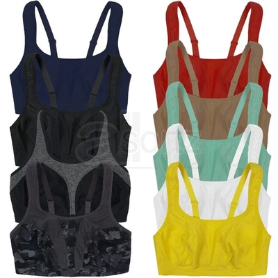 Damen ex M S Multiway Sport BH High Impact ohne Bügel Größe 32-42 A-H Übergröße - Bild 1 von 4