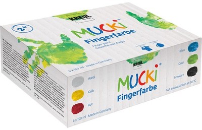 KREUL Fingerfarbe ''MUCKI'' 150 ml 6er Set