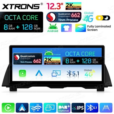 12.3'' 2K Android 14 Car Player For BMW 5 Series F10 F11 8GB+128GB CarPlay 4G LTE