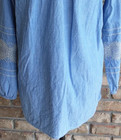 NWT J JILL DENIM BLUE WHITE EMBROIDERY FLORAL PULLOVER TASSEL SHIRT TUNIC TOP XL — photo 10