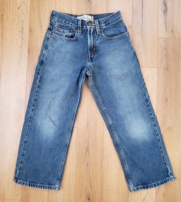 Levi's 569 Loose Straight Blue Jeans Boys Size 24x26 Med Washed Finish