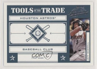 2004 Playoff Absolute Memorabilia Tools of the Trade Green Jeff Bagwell HOF s7f