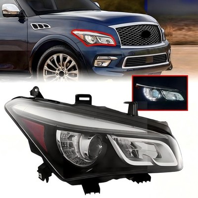 For 2014-2017 Infiniti QX80 Full LED Headlight Headlamp w/AFS Passenger Side New