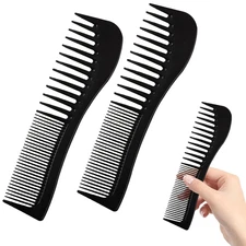 2PCS 2-Sided Detangling Comb, All-Purpose Hair Grooming Comb with Wide and Fine