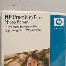 HP 50 Count Premium Plus 4x6 High Glass Photo Paper Borderless NEW Sealed