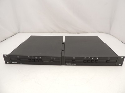 Lot of 2 Pelco QD104C Quad Video Camera Switch NTSC Working No Power Supply
