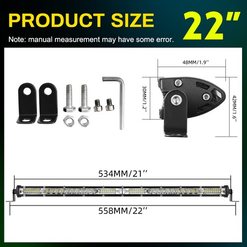 Slim 20'' LED Light Bar For 2007-2013 Chevy Silverado 1500/2500/3500 Car Bumper - Picture 2 of 9