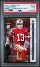 2022 Panini Chronicles Luminance Update Rookies #213 Brock Purdy-Bronze PSA 9