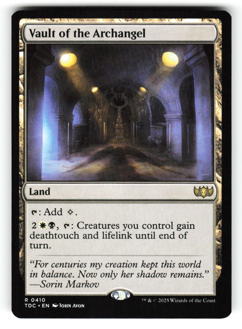 Vault of the Archangel #410 (NM) (R) (TDC) Magic MTG