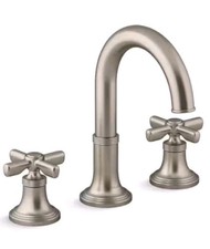 KOHLER Paces Widespread Bathroom Faucet Cross Handles Vibrant Brushed Nickel