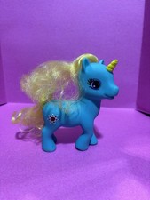My Little Pony Blue Unicorn W/ Star Tattoo Vintage Purple Horn 1981