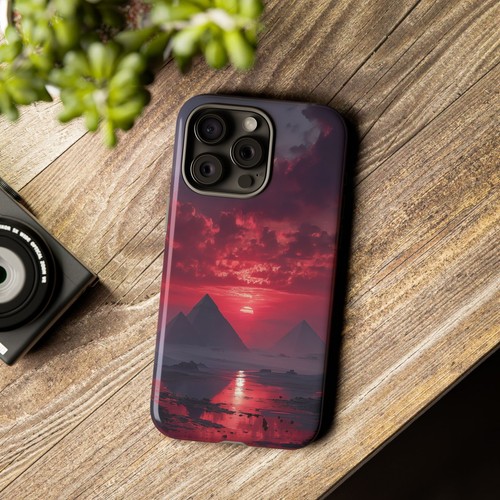 Egypt Pyramids Blood Red Sky Phone Case for iPhone, Samsung Galaxy, Pixel - 第 36/239 張圖片