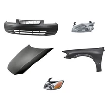 For Toyota Camry 97-99 5-Piece Kit (Driver Side Headlight, Front Bumper Cover,