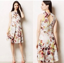 Hunter Bell Kukka Floral Tea Dress Sleeveless A Line size 4