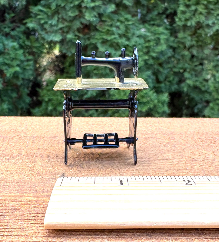 Miniature Dollhouse Pedal Sewing Machine VTG Style