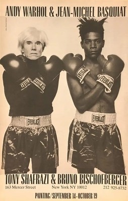 Warhol Basquiat Boxen Poster: 1985 Tony Shafrazi Gallery Ausstellung