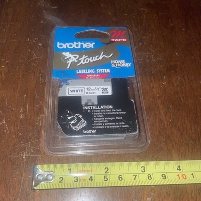 Brother P Touch Labeling System Label M Tape 1/2'' 12 mm White New