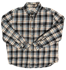 Carhartt Flannel Mens Button Down Work Shirt XL Relaxed Fit Long Sleeve Pockets
