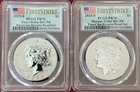2pc Set - 2025-S Reverse Proof $1 Morgan and Peace Silver Dollar PCGS PR70DCAM