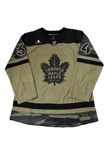 Adidas Toronto Maple Leafs Auston Matthews Military Custom Hockey Jersey Size 56