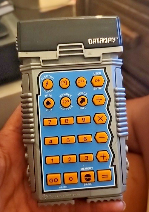 Vintage Texas Instruments TI DATAMAN Toy Learning Calculator Educational