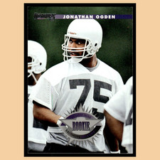 Jonathan Ogden Rookie #211 1996 Donruss Baltimore Ravens Football Card NFL NM. rookie card picture