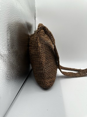 Vintage Helen Kaminski The Flat Sac 100% Wild Brown Raffia