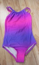 Kanu Surf Girls' Jasmine Beach Sport Halter One Piece Swimsuit, Janie Pink, 7