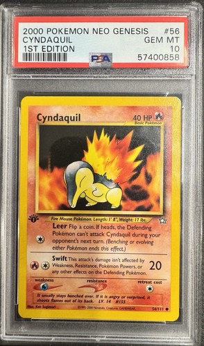 Cyndaquil (1st Edition) graded PSA 10 for sale on eBay
