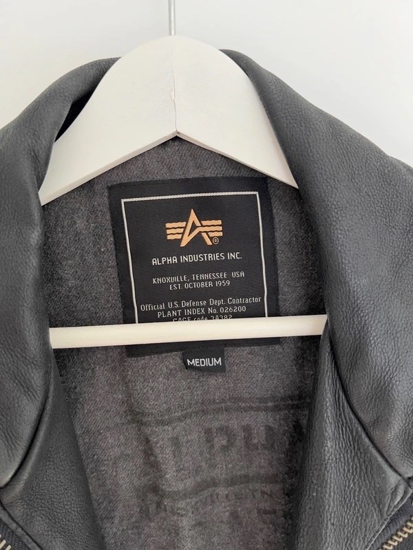 Archive / Sample Alpha Industries Nappa Leather J… - image 2